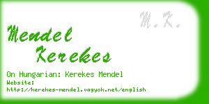 mendel kerekes business card